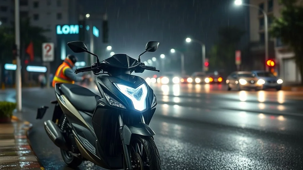 Valor para regularizar farol de led em moto